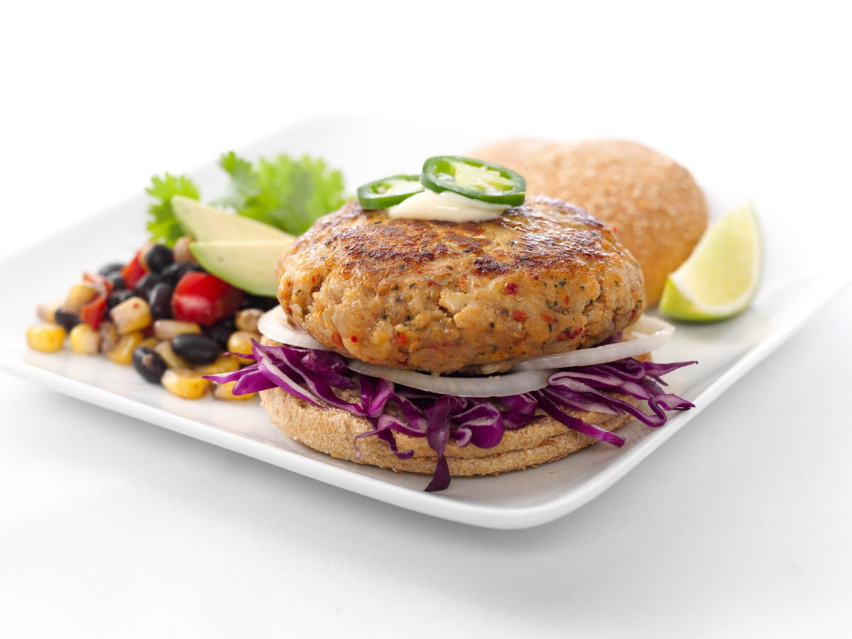 Mahi-Mahi Burgers with Pineapple Slaw – Domestic Seafood
