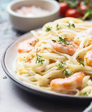 Creamy Lemon Parmesan Shrimp Pasta