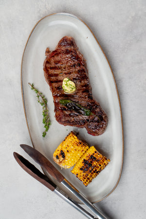 USDA Prime NY Strip Steak - Cooked Steak - Domestic Seafood